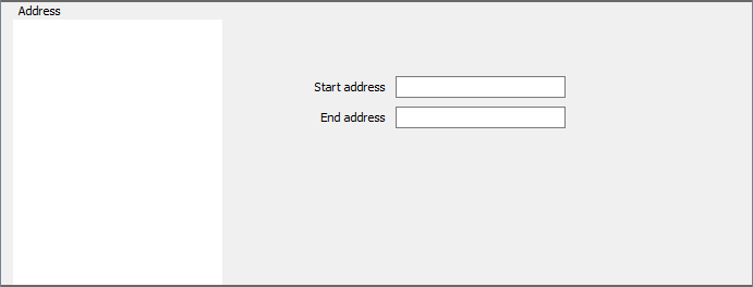 The Address Filter settings panel