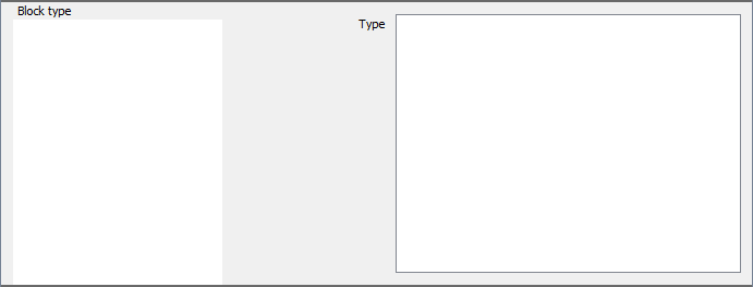 The Block Type Filter settings panel