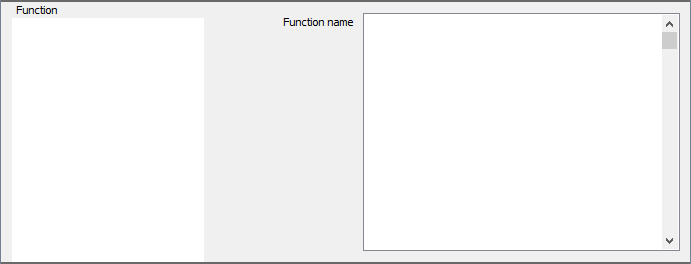 The Function Filter settings panel