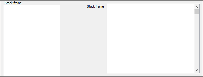 The Stack Frame Filter settings panel