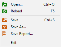 The File Menu